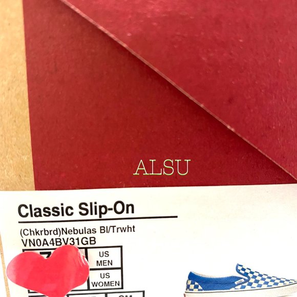 VANS Classic Slip-On Low Canvas Nebulas Blue Women Size VN0A4BV31GB - Picture 10 of 10